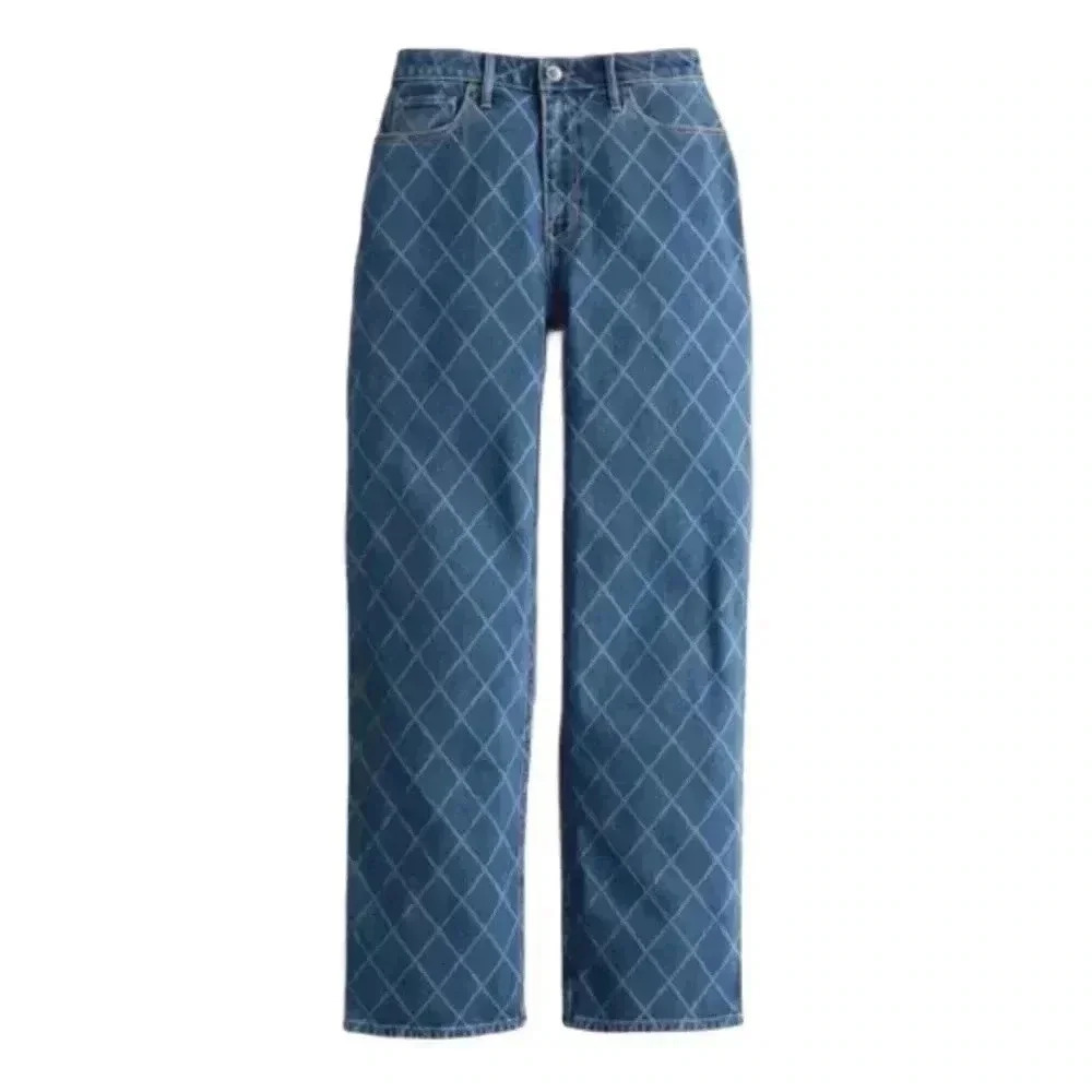 (NWOT) Hollister Ultra High Rise Dad Jeans | Diamond Pattern – Size 1S, W25 L29